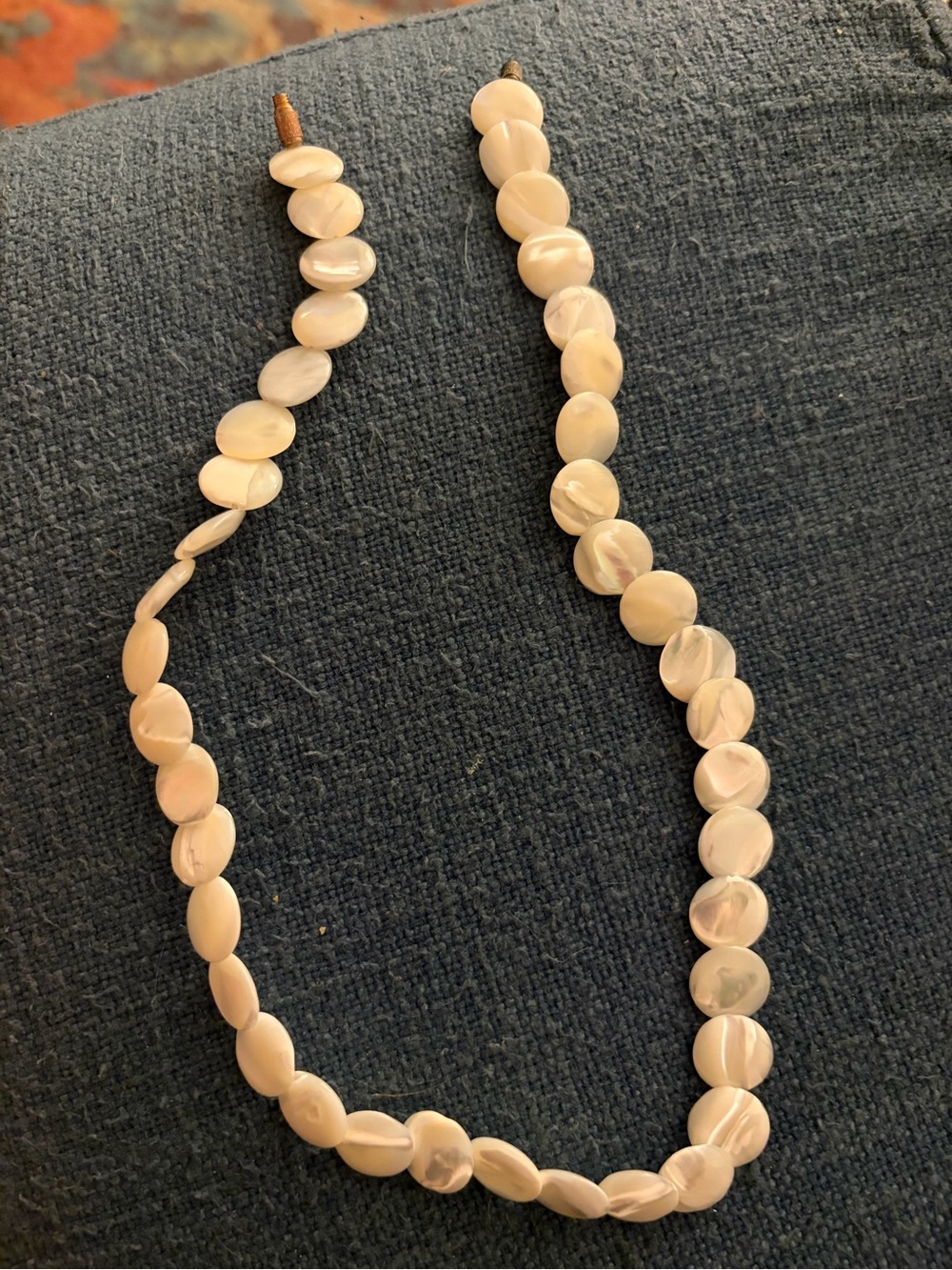 Vintage Mother-of-Pearl Button Necklace - Women Jewelry